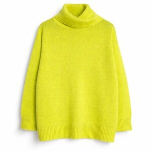Women's Neon Yellow Turtleneck Sweater